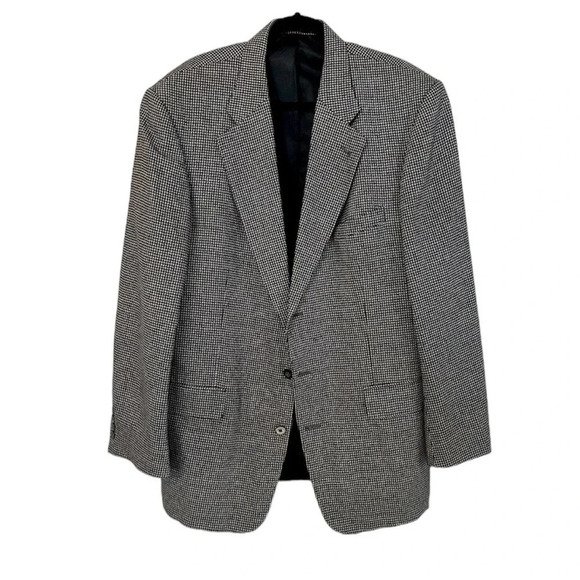 Fenzia Other - Fenzia S&K Men's Grey Silk/Wool Blend Sports Blazer Jacket Size 44L GUC